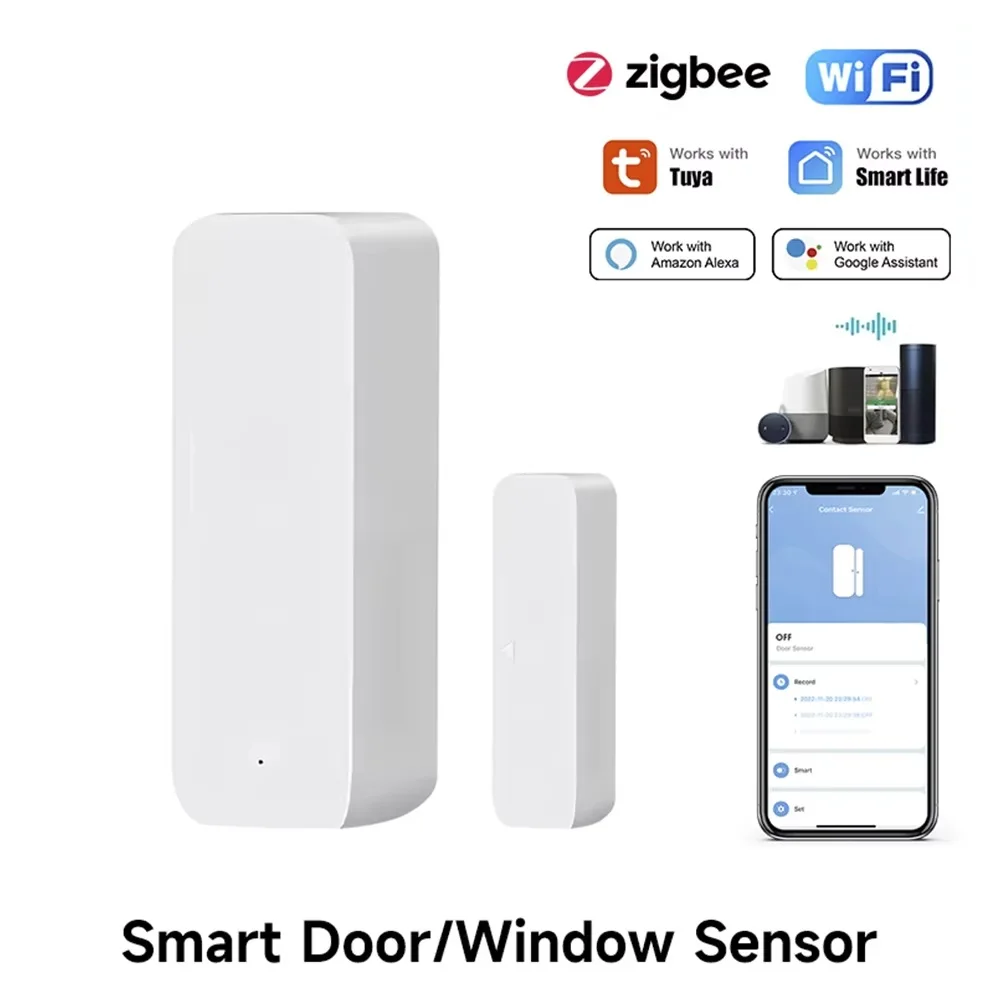 Door Window Sensor - Tuya Zigbee/WiFi Magnetic Door Window Sensor