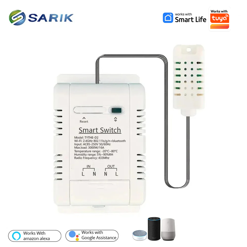 Wifi Thermostat - Work with Tuya 16A 3000W WiFi