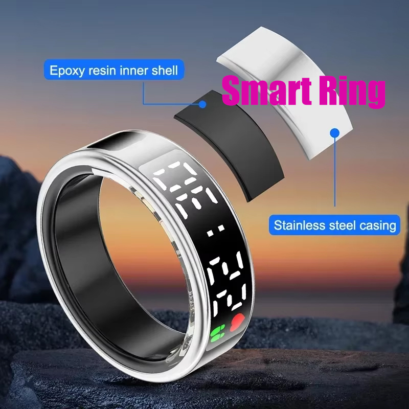 Smart Home Trainer - Fitness Sleep Smart Ring LED Display