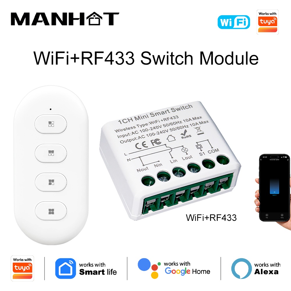 For Tuya WIFI 10A Smart Light  - đánh giá và giá Smart Home Automation
