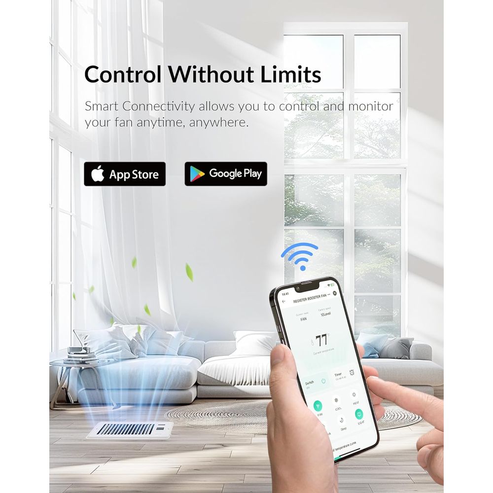 Super Quiet Register Booster F - đánh giá và giá Wifi Thermostat