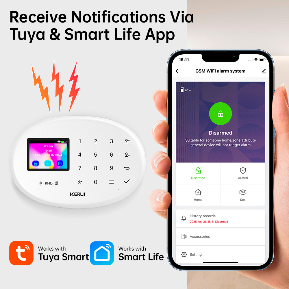 KERUI Tuya Wireless Home Alarm - đánh giá và giá Home Automation Kit