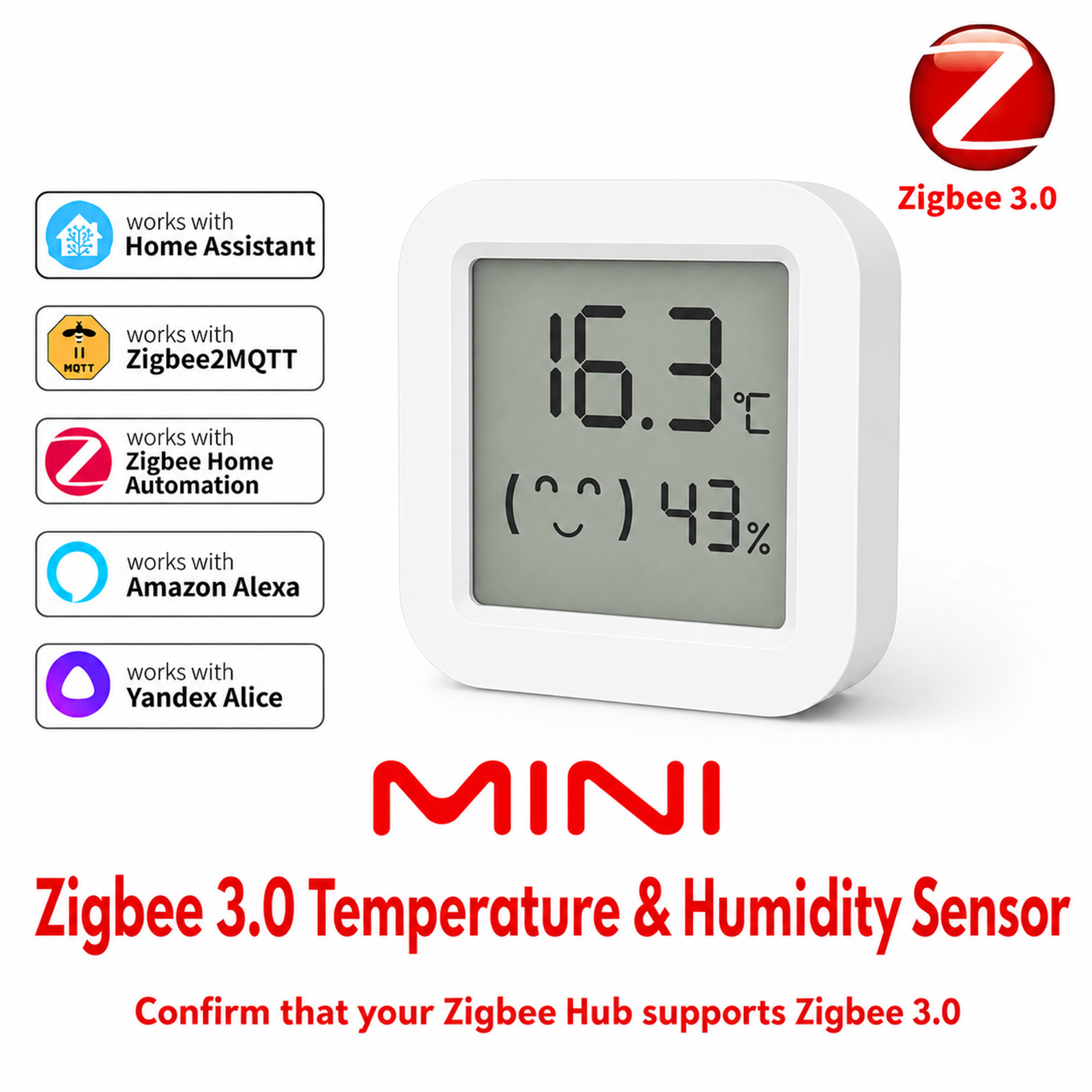 Zigbee 3.0 Temperature and Hum - đánh giá và giá Smart Home Yandex